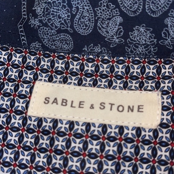 Sable & Stone Print Long Sleeve Shirt 100% Cotton size M - Picture 4 of 5